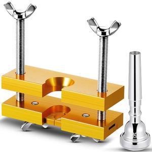 초보자 마우스피스 위한 실버리무버 및 트럼펫 3C 관악기 도구 가능한 풀러 조절 전문 2개의 연주자를