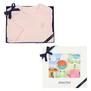 [갤러리아] (압소바뱀띠,말띠출산,백일,아기옷)미미슬림바디슈트+딸랑이5종세트(A2C-20684)