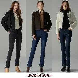 [에콕스] 하이엘라 웜 기모 데님 3종 여성