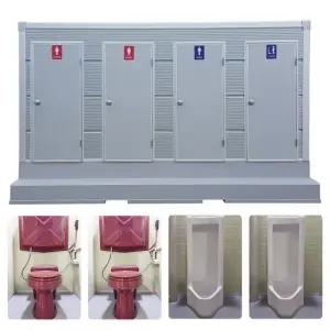 포세식화장실 박스형 양변기2개 소변기2개 EAB-4