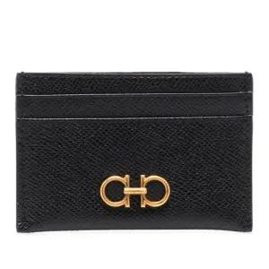 페라가모 텍스처드 가죽 슬림 카드 지갑 220007/0742164 NERO