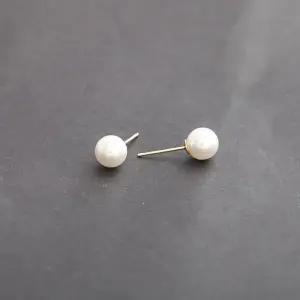 [라일리쥬얼리] Rly 14K GOLD 화이트 6mm 진주 금 귀걸이