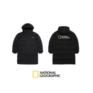 블랙프라이데이 X 내셔널지오그래픽 카이만프로 롱패딩 빅로고 롱기장 구스다운 겨울전 단가하락