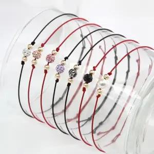 [라일리쥬얼리] Rly 14K GOLD 금 볼 미러볼 끈 팔찌