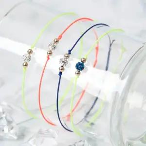 [라일리쥬얼리] Rly 14K GOLD 금 볼 네온 컬러 끈 팔찌