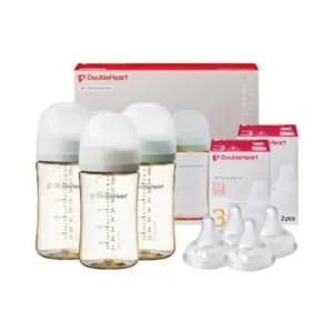 더블하트 신생아 아기 젖병 트리플팩 선물 세트 240ml