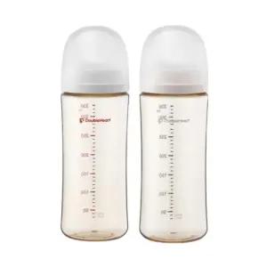 더블하트 아기 단계업 젖병 수유 분유 트윈팩 330ml