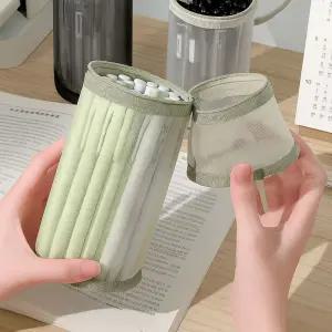 듀얼 메쉬 중학생 고등학생 대학생 망사 큰 대용량 필통 파우치