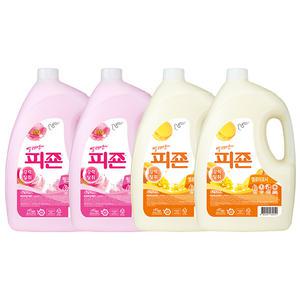 피죤 용기 핑크로즈, 4.21L, 2개 + 옐로우미모사, 4.21L, 2개