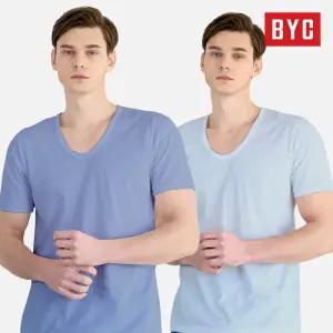 BYC 남자 유색 반팔런닝 4매세트