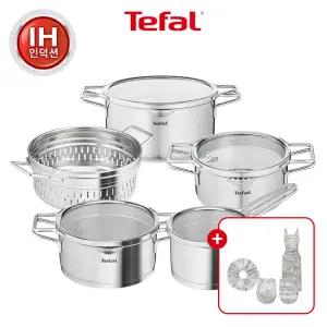 [테팔] SS노르디카 인덕션 냄비 5종 풀세트(편16+양18+20+곰24+찜24) +드브르베 선물세트