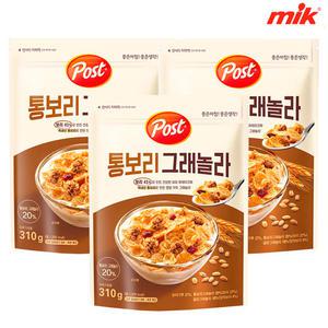 [15%중복쿠폰]포스트 통보리 그래놀라 310g x 3개 [콘푸라이트/오곡코코볼/오레오오즈/아몬