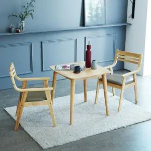 [착불] 아슬란 내츄럴 마티나 원목 2인용 카페 인테리어 식탁세트 의자포함