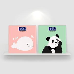 노바리빙 LCD 캐릭터 체중계 고래 판다 동물 온가족 유아용  몸무게