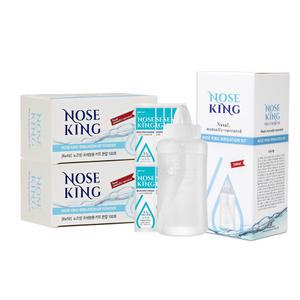 노즈킹 코세척기 세트 + 코세척분말 (100포X2개)