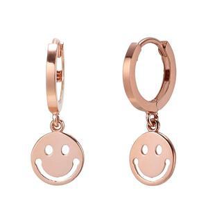 [모아르]14K 귀걸이 원터치 드롭 금귀걸이 스마일