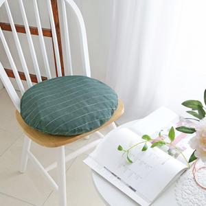 까사베르데 스트라이프 원형방석 45x45cm, 방석솜포함, 그린, 1개