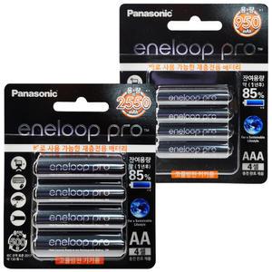 에네루프 프로 AA AAA 파나소닉 2550 950mAh 4알 충전지 배터리 eneloop pro