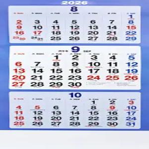 2026년신형으로 발송합니다 숫자판 벽걸이 3단 달력 대형 3단카렌다 2026년형