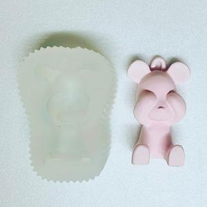 고리형눈가린베어브릭 차량용 실리콘몰드  석고방향제 재료