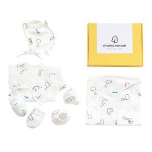 맘스네이처 신생아 출산선물세트 자가드 5종 덕덕, 1개