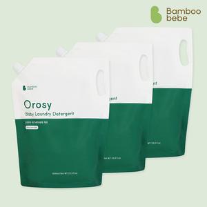 [밤부베베] 오롯이 아기세탁세제_제로 리필형 1L 3개
