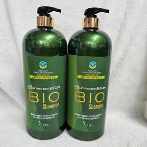 평화바이오EM샴푸 1500ml 2개   EM성분가득담았습니다  머리부터발끝까지하나로샴푸  샤워타올같이보내드립니다
