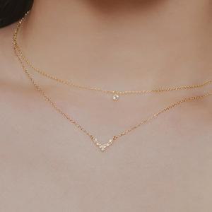 [더블유비엘]wbL 925실버 셀레나 목걸이 2개 1세트 W