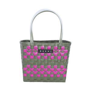 [마르니] 우븐 마이크로 토트백 그린핑크 M01286 M00IW 0MC44