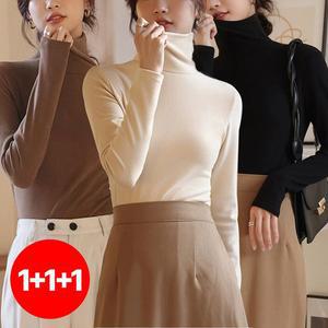 (3종세트) 스타일아유 겨울 슬림 융단 따뜻한 무지 긴목폴라 티셔츠 긴팔티 기본 이너티 TS2278