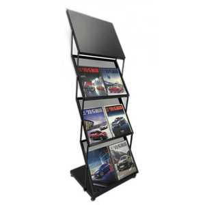 접이식 잡지 진열대 신문가판대 브로셔 책 철제 선반