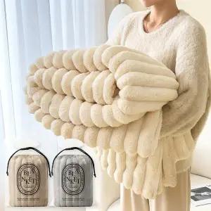 [할인바이할인]코지벨루어 웜극세사 양면 토끼담요 특대형(150200) 컬러3종