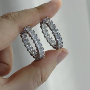 925은침 테니스  큐빅 후프 링 삼시세끼 김고은 귀걸이