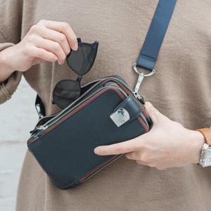 천연 소가죽 남자 슬링백 바디백 크로스백 BP92002 네이비