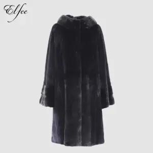 24FW 진도 엘페 휘메일 풀스킨 밍크 후드 코트- 블랙(EC14)