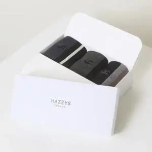 [헤지스](대구신세계)네이비 스트라이프 컬러 배색 장목 양말 3종 HJSS5E005N2