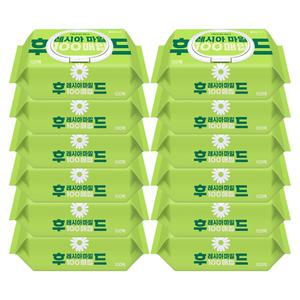 후레시아 마일드 100매 캡 물티슈 x 12개 코디 물휴지 물화장지