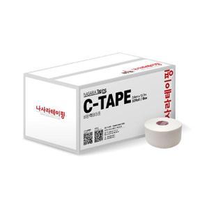나사라 C테이프 면테이프 화이트 32롤 1박스 근육보호 관절보호 근육강화 테이핑 고정테이프