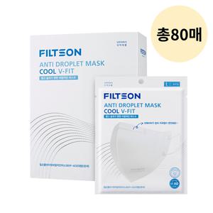 필슨 KF-AD 쿨브이핏 마스크 대형 흰색 비말차단 80매 BNS