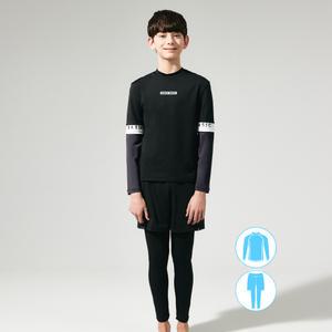베이직엘르 남아동 블랙 래쉬가드 워터레깅스 비치반바지 세트 BEB-Y701K
