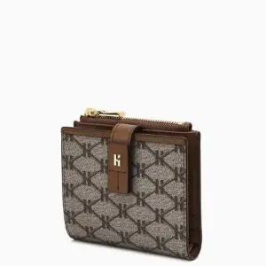 [NS홈쇼핑][헤지스ACC] HIWA5F885W2 브라운 시그니처 패턴 가죽 반지갑[35214982]