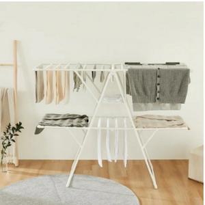 한샘 4인가족 충분 양날개 건조대_화이트 투웨이형 메쉬망 포함