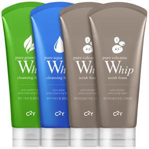 C2Y 폼클렌징 120ml 화산송이 2개+아쿠아+그린티