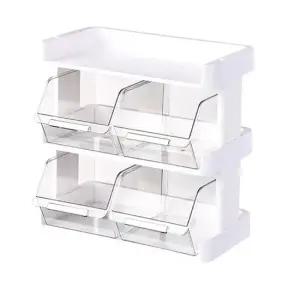 티백 커피캡슐 보관함 3층 수납 선반 화이트 커피캡슐보관함 캡슐보관함 계란보관함 티백정리함