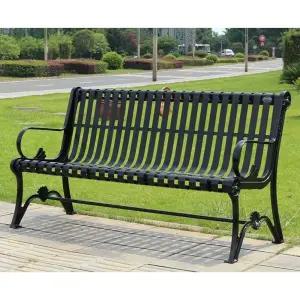 야외 철제 의자 방수 정원 녹방지 웨이팅 벤치 공원