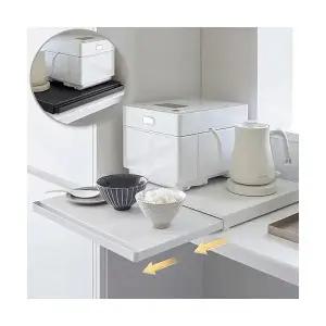 주방 전자레인지 확장 받침대 슬라이딩 레일 선반 밥솥선반