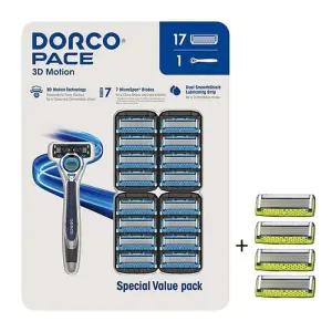 도루코 페이스 3D모션 면도기1+날17개입+추가날4개입