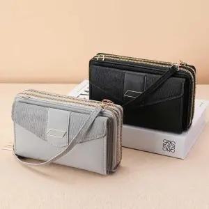 가죽 2단 지퍼 지갑 넉넉한수납 여행 가방으로도 활용