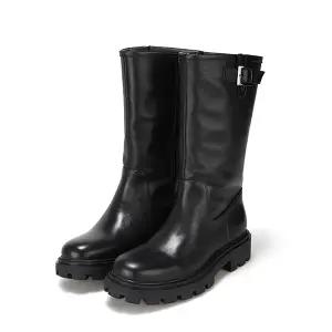 바바라 소가죽 청키 여성미들부츠 4cm_BBG852