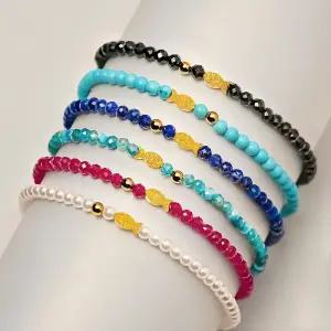 골드앤 순금 24K 샤인 행운 물고기 천연석 비즈 팔찌